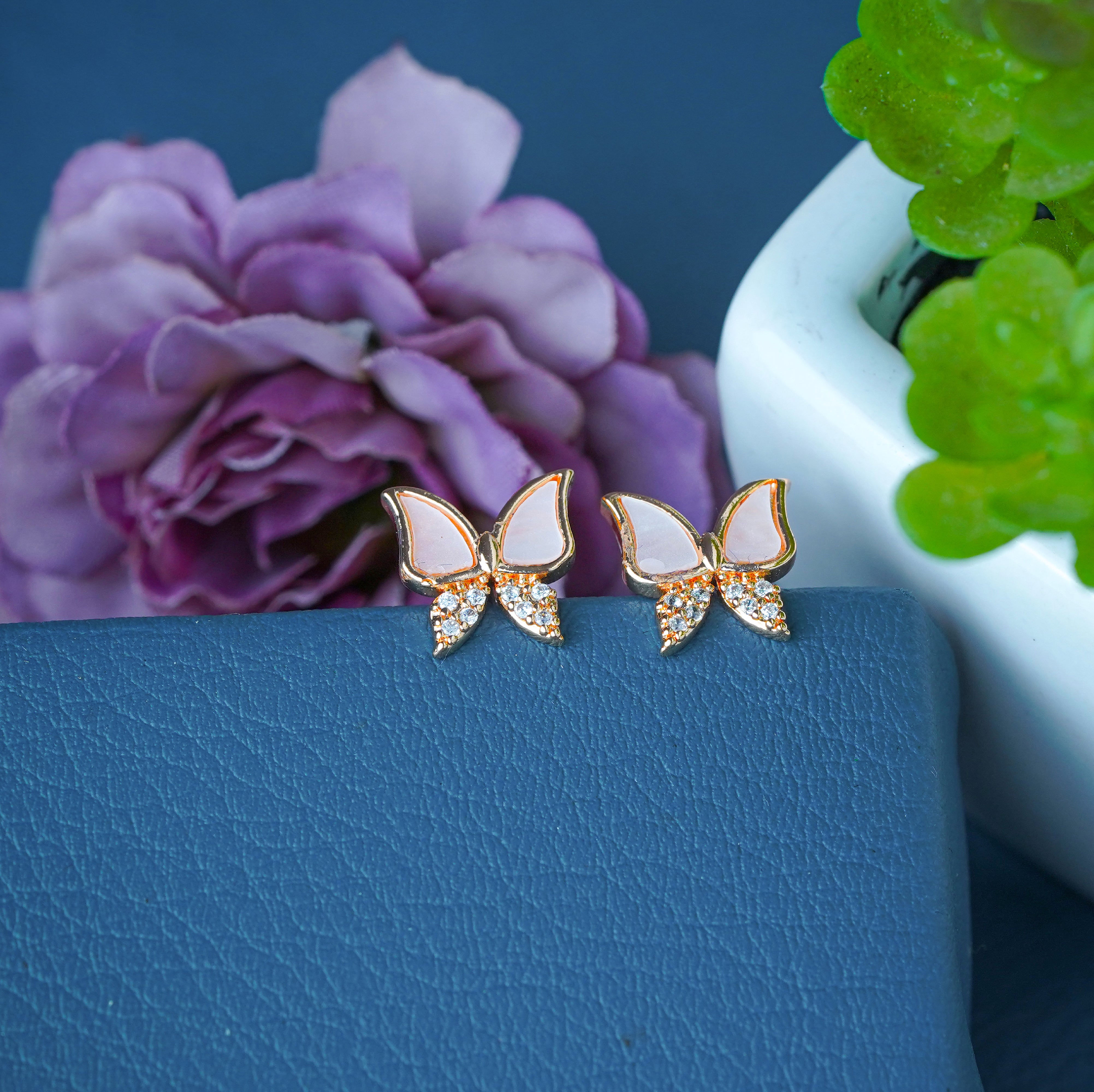 Charming Butterfly Stud Earrings  Artificial Jewelry for Women SE30