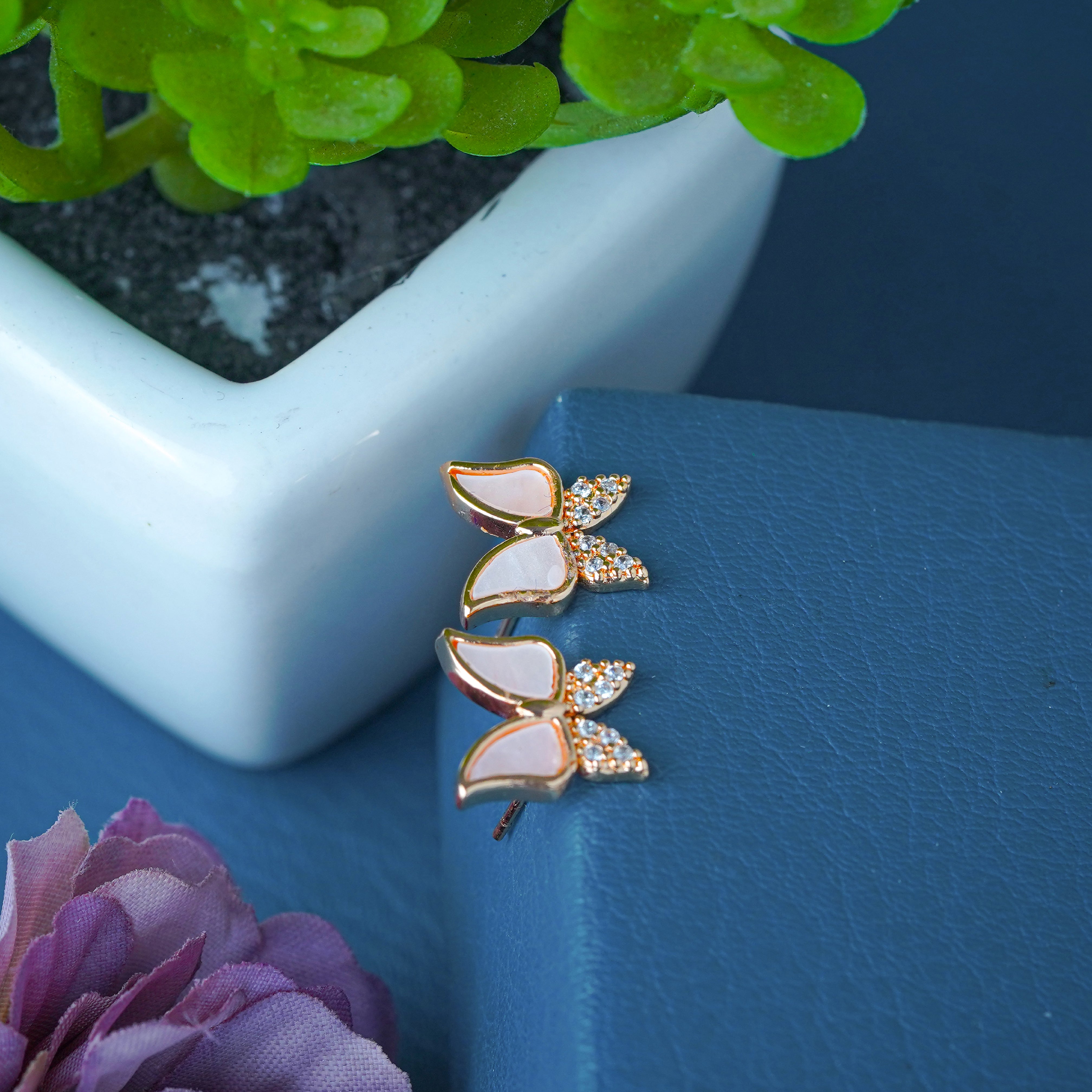 Charming Butterfly Stud Earrings  Artificial Jewelry for Women SE30